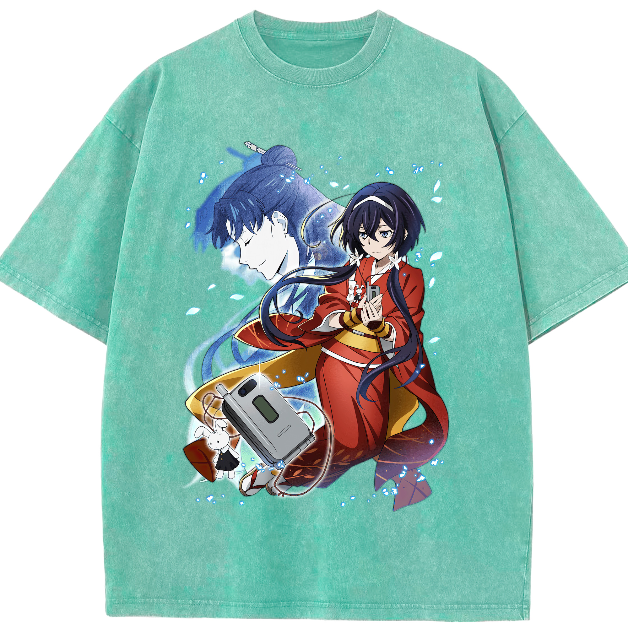 （画像用） 文豪ストレイドッグス Bungo Stray Dogs 綿100% ヴィンテージ風 半袖Tシャツ（フロントプリント）